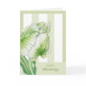 Green Cream Tulip Birthday Card