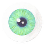 Green Creepy Eyeball Sticker