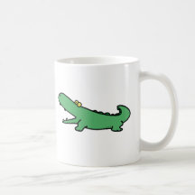Green crocodile mug