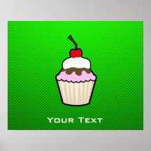 Green Cupcake Print