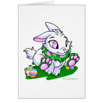 Green Cybunny racing through neggs cards