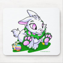 Green Cybunny racing through neggs mousepads