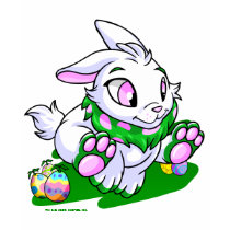 Green Cybunny racing through neggs t-shirts