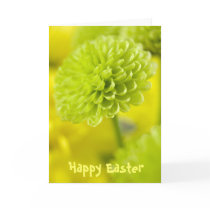 Green Dahlia flower ... Easter card