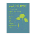 Green Daisy Save the Date postcards
