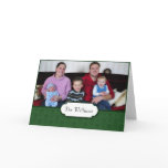 Green Damask Photo Card