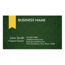 Green Damask Program Director Business Card