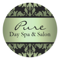 Green Damask Sticker