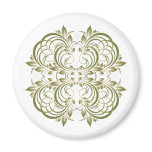green decorative floral pattern refrigerator magnets