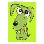 Green Dog Blank Card