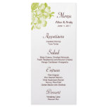 Green Dogwood Flower Menu Card rack cards