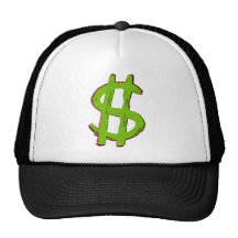 Green Dollar Sign Mesh Hat