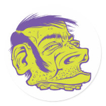Green Dood Round Stickers