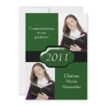 Green Double Photo Graduation Party Invitation
