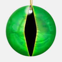Green Dragon Eye Christmas Ornaments