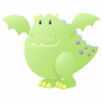 Green Dragon Monster Photo Cut Outs