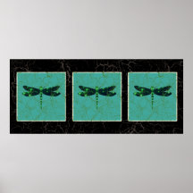 Green Dragonfly Print