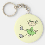 Green Dress Figure Skater Tshirts and Gifts Keychain