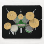 Green Drum Kit: Mousepad