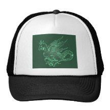 Green Durer Dragon Mesh Hats