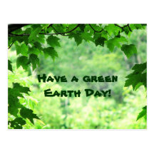 Green Earth Day Post Card