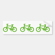 Green Eco Bicycle Bumper Sticker