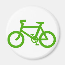 Green Eco Bicycle Refrigerator Magnets