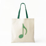 Green Eighth Note Tote Bags