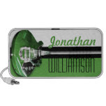 Green Electric Guitar Stripe Doodle Speaker
