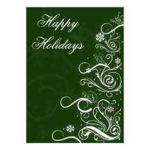 green elegant Business Holiday Greetings Invite