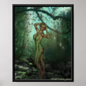 green elfin woman poster posters