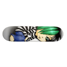 Green Emo Skate Board