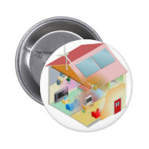 Green Energy House Pins