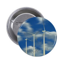 Green Energy Wind Turbine Buttons