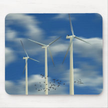 Green Energy Wind Turbine Mousepads