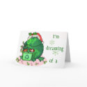 Green Environment Christmas Santa Frog Card