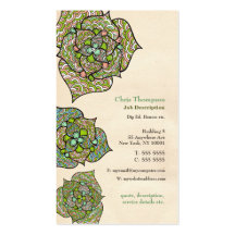 Green Environment Floral Neutral Business Card