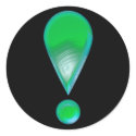 Green Exclamation Mark Sticker