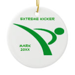 Green Extreme Kicker Ornament