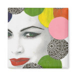 Green Eyed Lady Magnet magnets