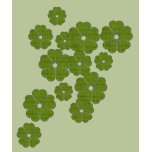 Green "Fabric" Flowers t-shirts