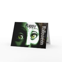 Green Faced Big Eyed Zombie Girl