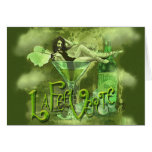 Green Fairy Splashy Collage I Greeting Card