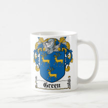 Green Family Crest Coffee Mugs