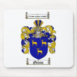 GREEN FAMILY CREST -  GREEN COAT OF ARMS MOUSE MAT