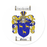 GREEN FAMILY CREST -  GREEN COAT OF ARMS stickers