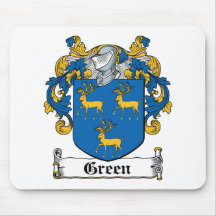 Green Family Crest Mouse Mat