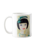 Green Feathered Mug