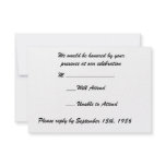 Green Feathers with Black Wedding RSVP Cards invitations