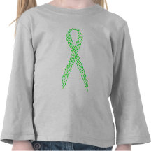 Green Feet Awareness Ribbon Tee Shirt